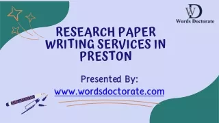 Research Paper Writing Services in Preston