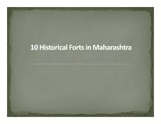 Historical Forts in Maharashtra