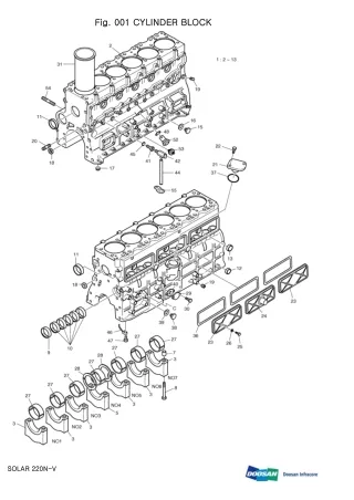 DAEWOO DOOSAN SOLAR 220N-V 220NV Crawler Excavator Parts Catalogue Manual