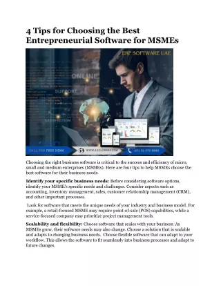 4 Tips for Choosing the Best Entrepreneurial Software for MSMEs