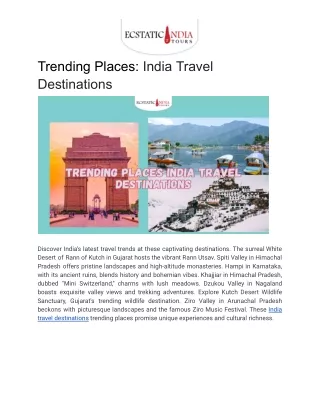 Trending Places_ India Travel Destinations