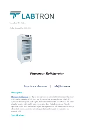 Pharmacy Refrigerator