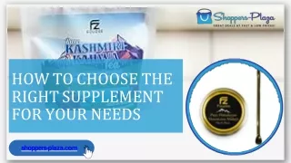 How to Choose the Right Supplement for Your Needs