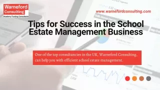 Best Tips for Success in the School Estate Management Business - Warneford Consu