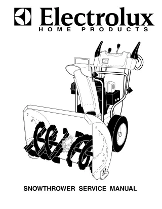 Electrolux HU 8024 ST Snow Thrower Service Repair Manual