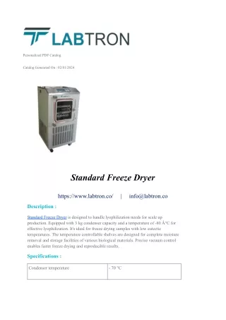 Standard Freeze Dryer