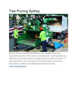 Tree Pruning Sydney