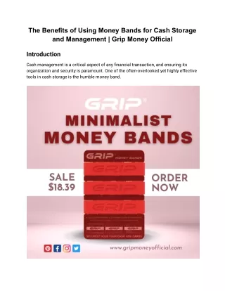 The Benefits of Using Money Bands for Cash Storage and Management _ Grip Money Official