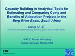 Capacity Building in Analytical Tools for Estimating and Comparing Costs and Benefits of Adaptation Projects in the Berg