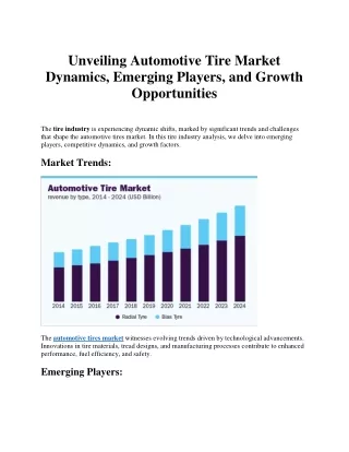 Unveiling Automotive Tire Market Dynamics, Emerging Players, and Growth Opportunities