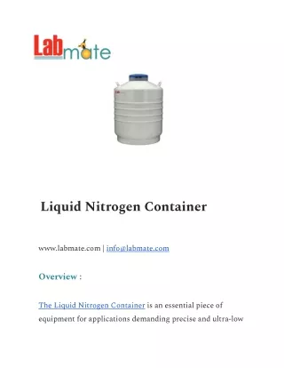 Liquid Nitrogen Container