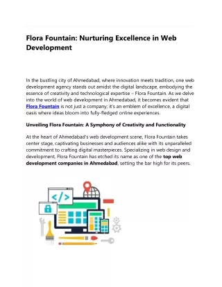 Flora Fountain: Nurturing Excellence in Web Development