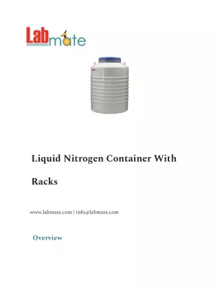 Liquid Nitrogen Container With Racks