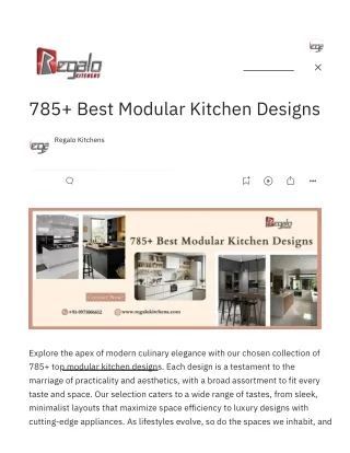 785  Best Modular Kitchen Designs