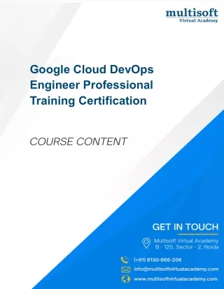 Google Cloud DevOps Engineer Professional Training Course