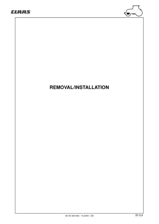 CLAAS ARES 566-546 RZ (Type A06) Tractor Service Repair Manual