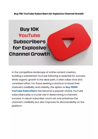 Buy 10K YouTube Subscribers for Explosive Channel Growth