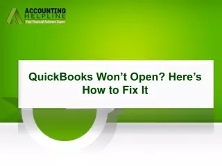 Effective Strategy To Resolve QuickBooks Won’t Open issue