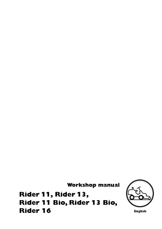 Husqvarna Rider 13 Service Repair Manual