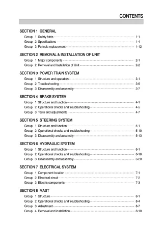 Hyundai 35BH-9 Forklift Truck Service Repair Manual