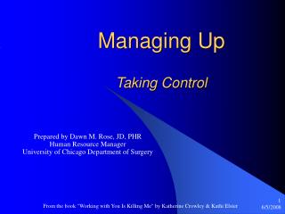 Managing Up Taking Control
