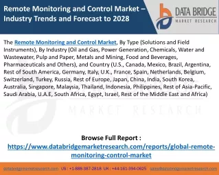 Remote Monitoring and Control Market