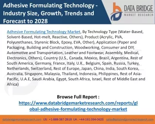 Adhesive Formulating Technology Market