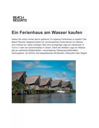 Ferienhaus am Wasser in Holland kaufen