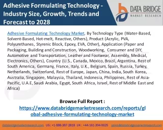Adhesive Formulating Technology Market
