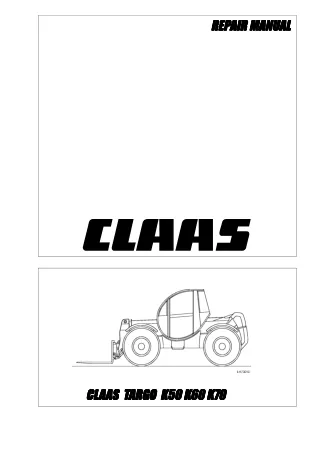 CLAAS TARGO K50 Telehandlers Service Repair Manual