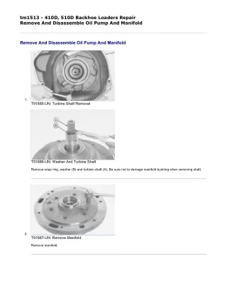 John Deere 510D Backhoe Loaders Service Repair Technical Manual (TM1513)