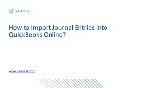 7. How to Import Journal Entries into QuickBooks Online