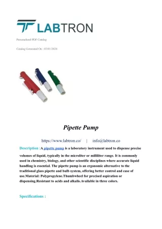 Pipette Pump