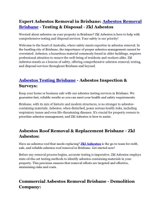 asbestos Removal brisbane