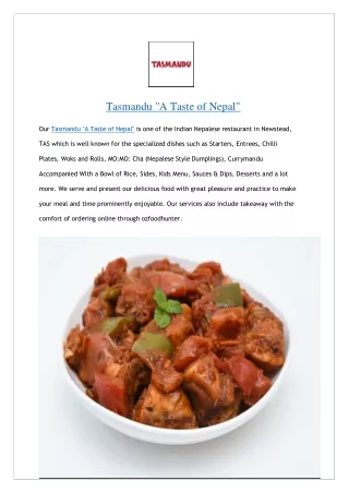 Extra 5% off- Tasmandu a Taste of Nepal- Order now!!