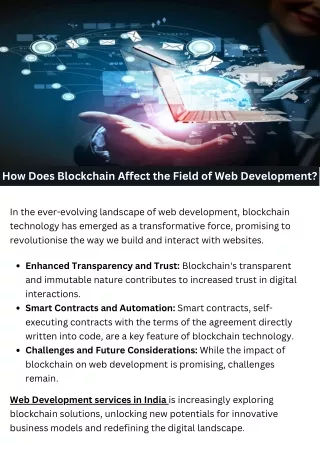 How Does Blockchain Affect the Field of Web Development?