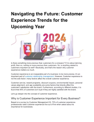 Navigating the Future_ Customer Experience Trends for the Upcoming Year
