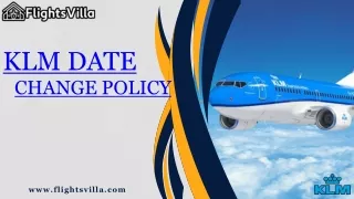 KLM Date Change Policy |  1-800-315-2771.