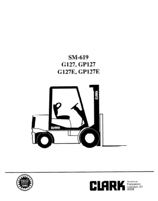 Clark G127 Forklift Service Repair Manual