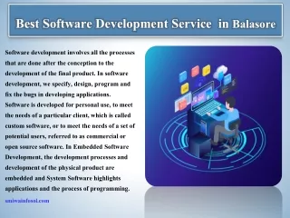 No  1 Software Development Service  in Balasore smiwa infosol