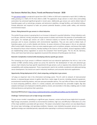Gas Sensors Market