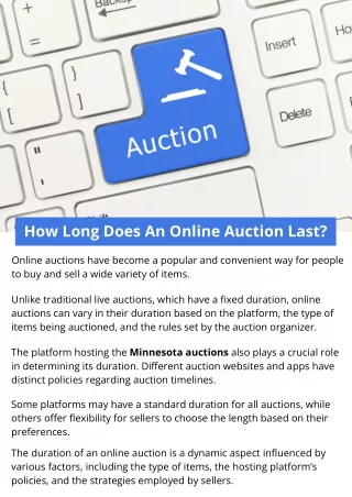 How Long Does An Online Auction Last?