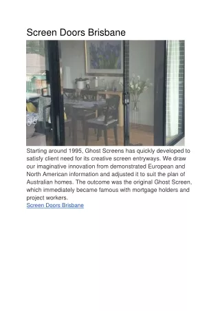 Screen Doors Brisbane