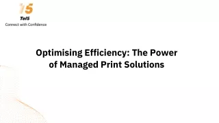 Optimising Efficiency The Power of Managed Print Solutions