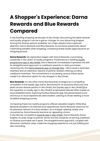 A Shopper's Experience: Darna Rewards and Blue Rewards Compared