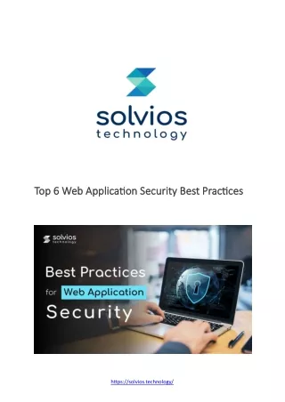 Top 6 Web Application Security Best Practices