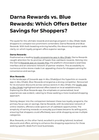 Darna Rewards vs. Blue Rewards: Which Offers Better Savings for Shoppers?