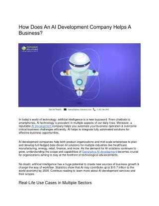 How An AI Development Company Helps A Business (2)