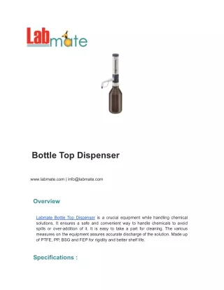 Bottle Top Dispenser