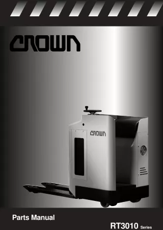 Crown RT3010 Series Pallet Truck Parts Catalogue Manual